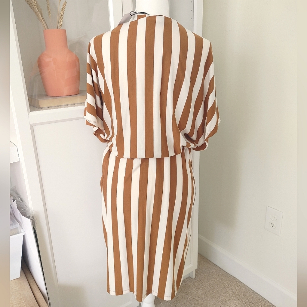NWT ZARA Stripped Drawstring Dress - Size Small - Picture 2 of 5